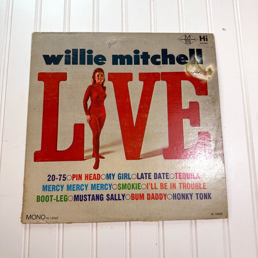 Willie Mitchell LIVE Mono Vinyl Record LP Hi Records HL 12042